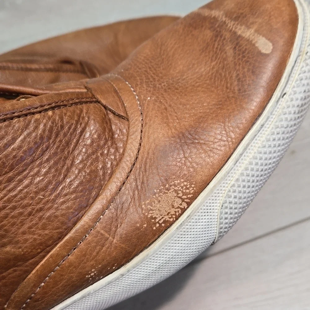 Frye Mens Leather Loafer Slip on sneakers shoes sz 10.5